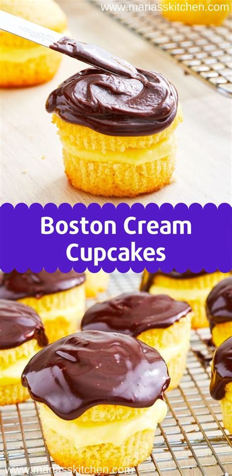 Let cool in tins for 10 minutes, then transfer to wire racks. Easy Boston Cream Cupcakes Recipe - Maria's Kitchen ...