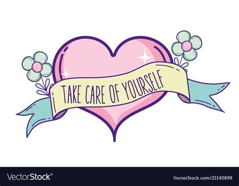 Take Care Of Yourself Quote Royalty Free Vector Image