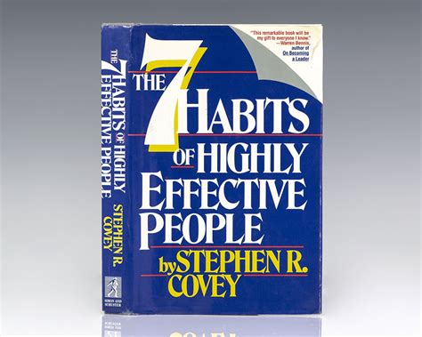 The 7 Habits of Highly Effective People Stephen Covey First Edition Signed