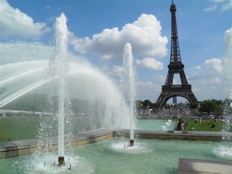 Free Images Eiffel Tower Paris Monument Landmark Fountain Water