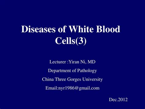 Ppt Diseases Of White Blood Cells3 Powerpoint Presentation Free