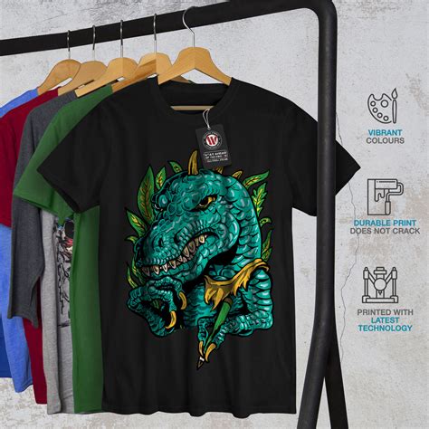 Wellcoda Cool Dinosaur Mens T Shirt Reptile Graphic Design Printed Tee