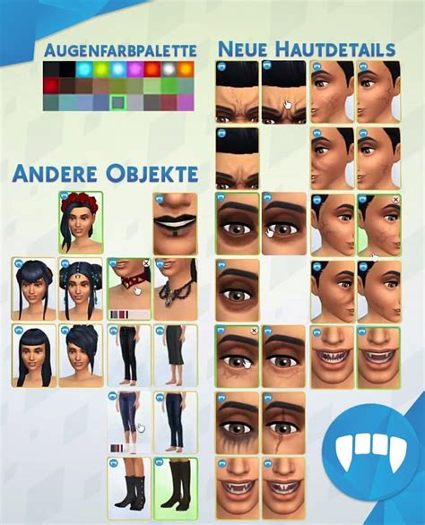 The Sims 4 Vampires Some Of The New Cas Items