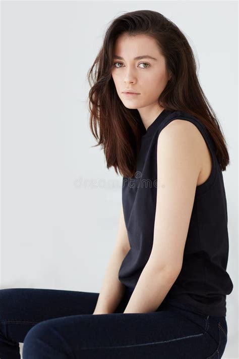 Young Female Posing On Model Test Photo Shoot With Natural Day Light