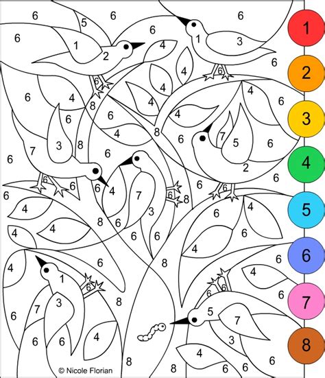 Nicoles Free Coloring Pages Color By Numbers
