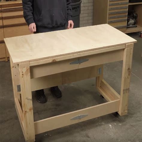 Mobile Fold Up Workbench Free Woodworking