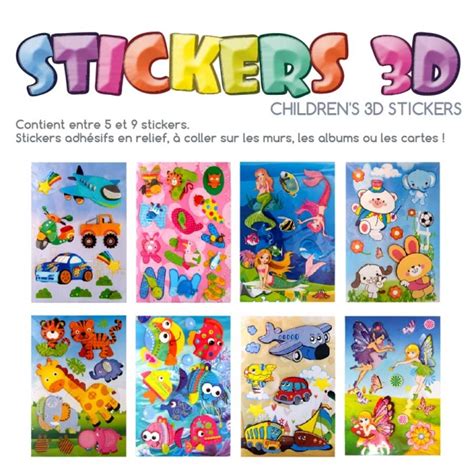 Grand Stickers 3d Pour Lanniversaire De Votre Enfant Annikids