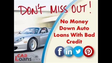 How To Get No Money Down Auto Loans For People With Bad Credit Quickly