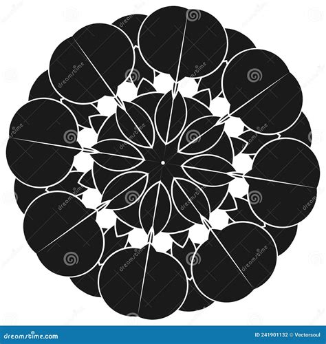 Sacred Geometry Lotus Floral Flower Motif Icon Geometric Circular