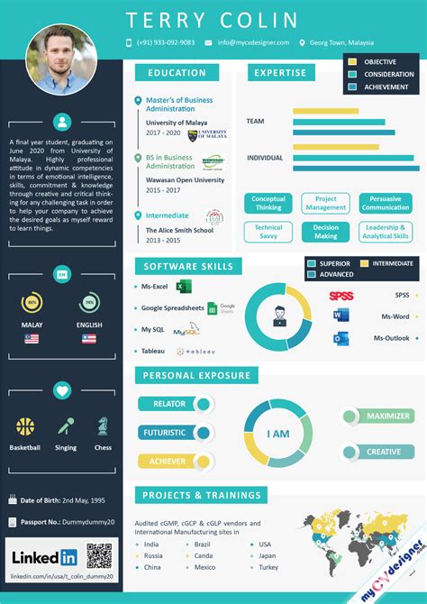 Infographic Resume Builder Best Infographic Resume Templates