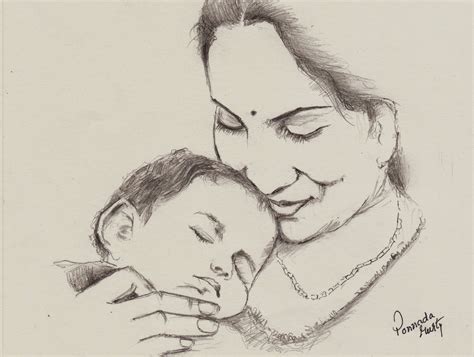 All the best pencil drawings of mother and baby 37. Mother Drawing Images at GetDrawings | Free download