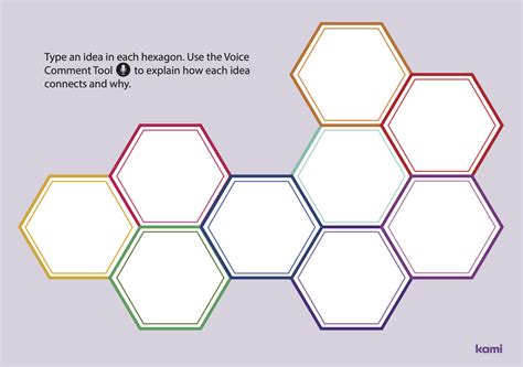Hexagonal Thinking Template Purple For Teachers Perfect For Grades
