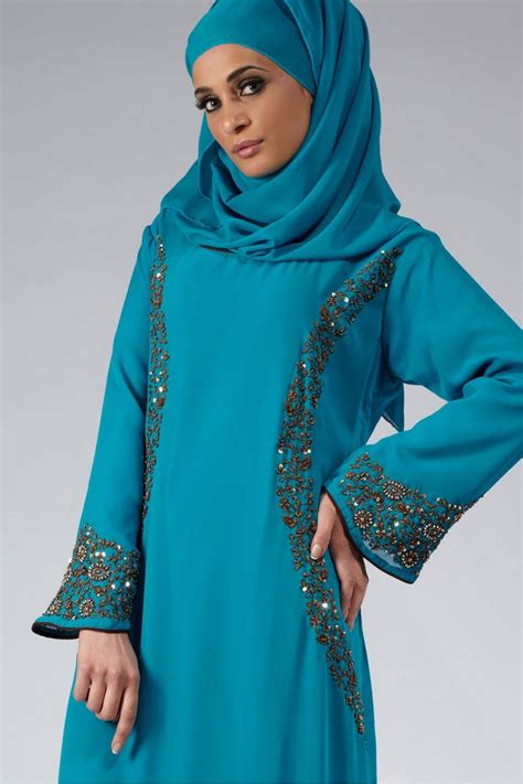Blue Hijab And Jilbab Moslem Fashion Islamic Fashion Hijab Fashion