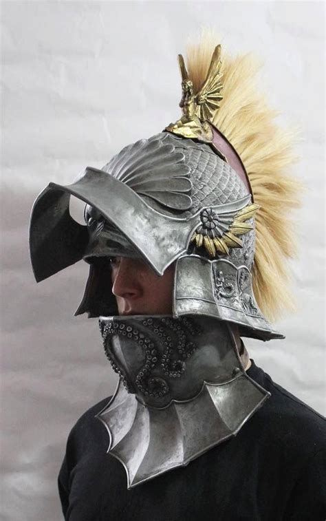 Poseidon Sallet Helmet £30000 Via Etsy Helmet Armor Medieval