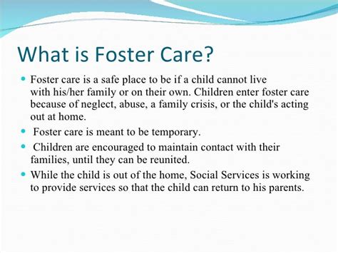 Mgd 120 Foster Care Ppt