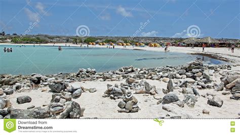 Arubababy Beach On The Caribbean Sea Editorial Stock Image Image Of