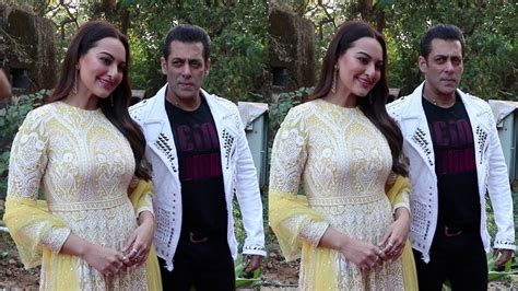 Dabangg 3 Salman Khan Grand Entry With Sonakshi Saiee Manjrekar At Chhoti Sardarni Set Youtube