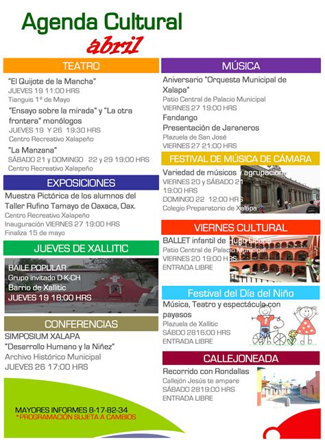 Cávea Agenda Dirección Cultura De Xalapa