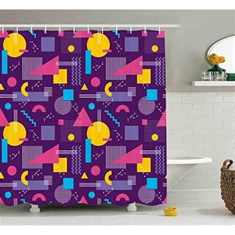 Geometric Decor Shower Curtain By Ambesonne Square