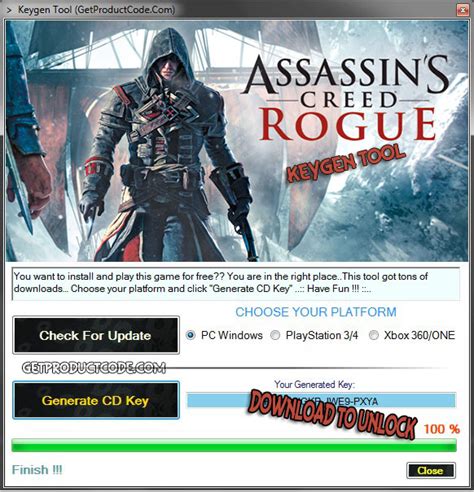 Assassins Creed Rogue CD Key Generator Get Product Code