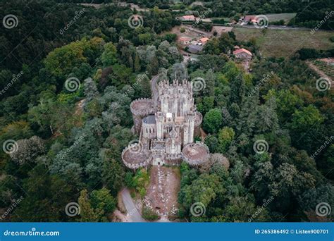 Aerial View Of Butron Castle Basque Country Spain Stock Photo Image