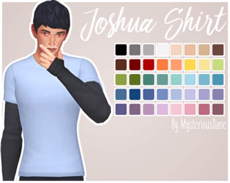 Joshua Shirt Sims 4 Custom Content Sims 4 Sims 4 Mm