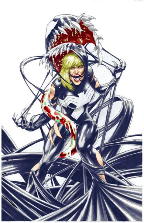 Gwen Stacy Colorized By Comankg Venom Spiderman Carnage Marvel Venom