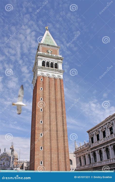 Italy Venice Bell Tower Of San Marco St Mark S Campanile Editorial