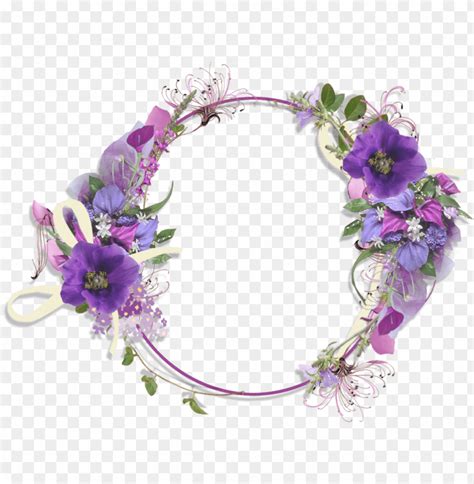 Purple Flower Borders And Frames PNG Transparent With Clear Background