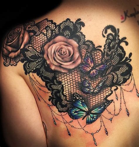 Tattoos For Women 30 Of The Most Realistic Lace Tattoo Ideas
