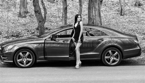 Sex In Car Luxury Car Escort And Sexual Services Seductive Pose Driver Girl Beauty And