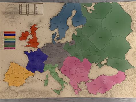 Custom 20x30 Risk Europe Map I Created And Had Printed Rgaming