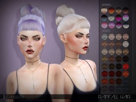 Leah Lilliths Leahlillith Rainfall Hair Sims Hair Sims 4 Sims