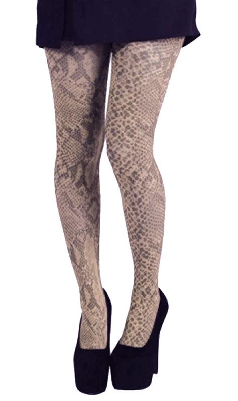 Malka Chic Snake Print Tights Fashion Tights