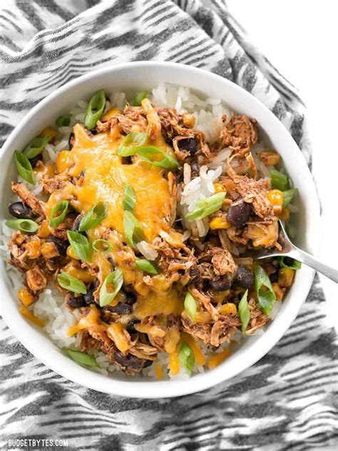 Slow Cooker Taco Chicken Bowls Budget Bytes