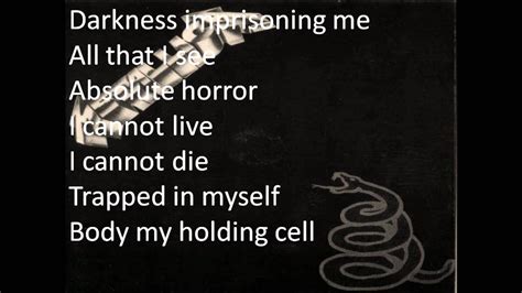 Metallica One Lyrics Youtube