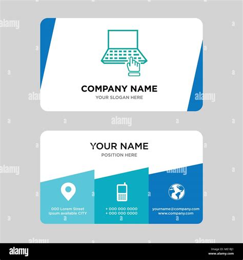 Computer Business Card Design Template Visiting For Your Company