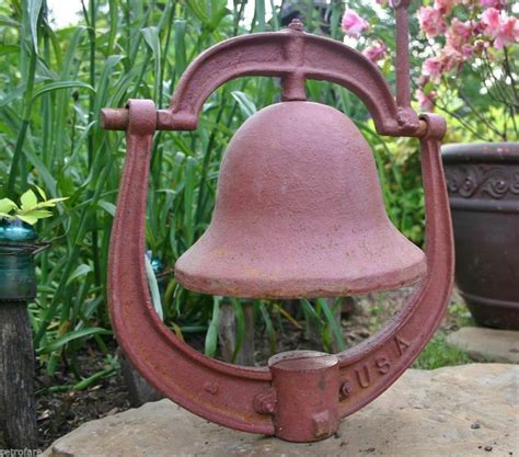 You'll receive email and feed alerts when new items arrive. Antique Cast Iron Dinner Bell Yoke & Clapper Post Mount ...