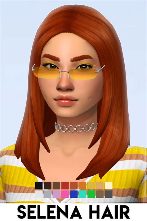 Selena Hair By Vikai Imvikai On Patreon In 2021 Sims Hair Sims 4