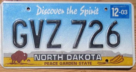 2003 North Dakota Vg Ex Automobile License Plate Store Collectible