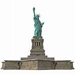 Statue Liberty Monument Poly Low Transparent Estatua