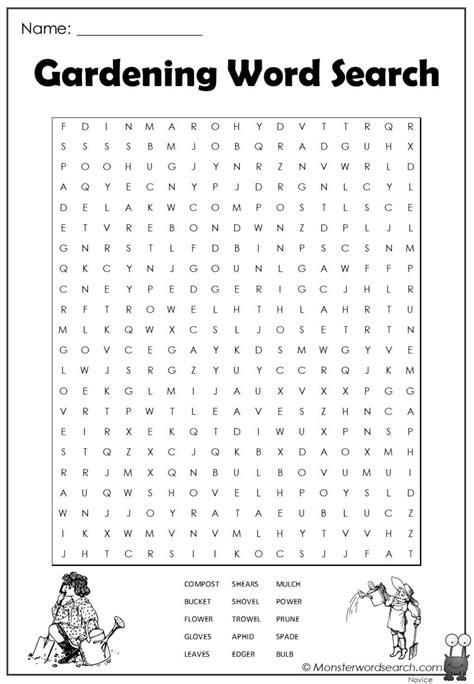 Gardening Word Search Spring Words Word Find Free