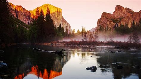 Beautiful River Scenery Trees Mountains Reflection On Water Hd Nature