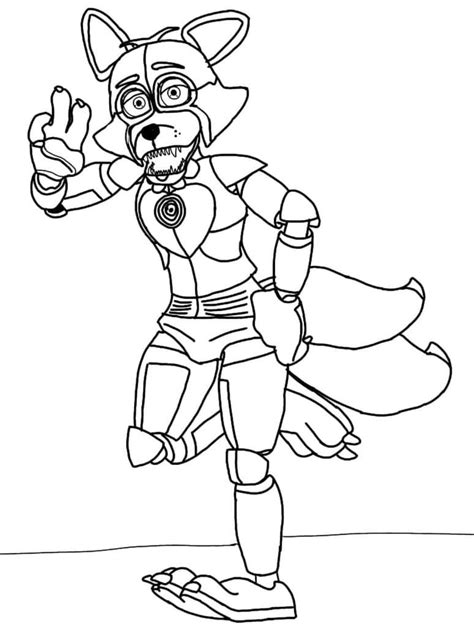 28 Collection Of Fnaf Funtime Foxy Coloring Pages Fnaf Coloring