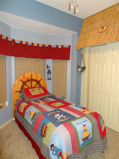 Over 20 years of experience to give you great deals on quality home products and more. My son's Pirate Bedroom. Hubby made Ships wheel headboard ...