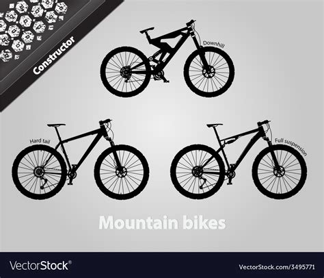 Mountain Bikes Royalty Free Vector Image Vectorstock