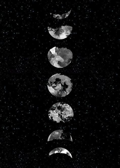 Moon Phases Poster By Rui Faria Displate Moon Phases Art Witchy