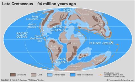 Cretaceous Period Definition Climate Dinosaurs And Map