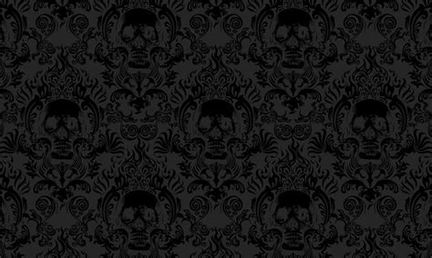 Grey Skull Damask Wallpaper Background Patterns Goth Decor Gothic Decor