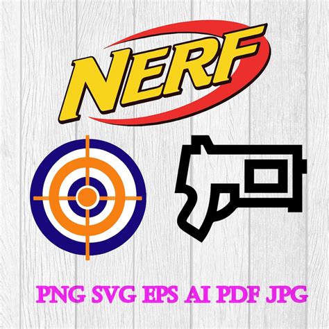 Nerf Svg Target Nerf Svg Nerf Blasters Dart Svg Nerf Gun Etsy